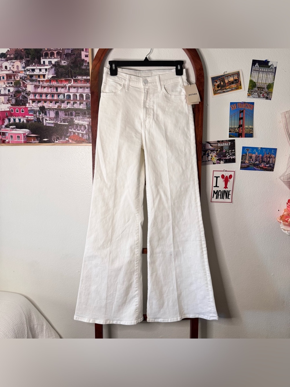 Mother NEW The Hustler Roller Skimp Wide Leg Jeans Fairest of Them All - Picture 4 of 11